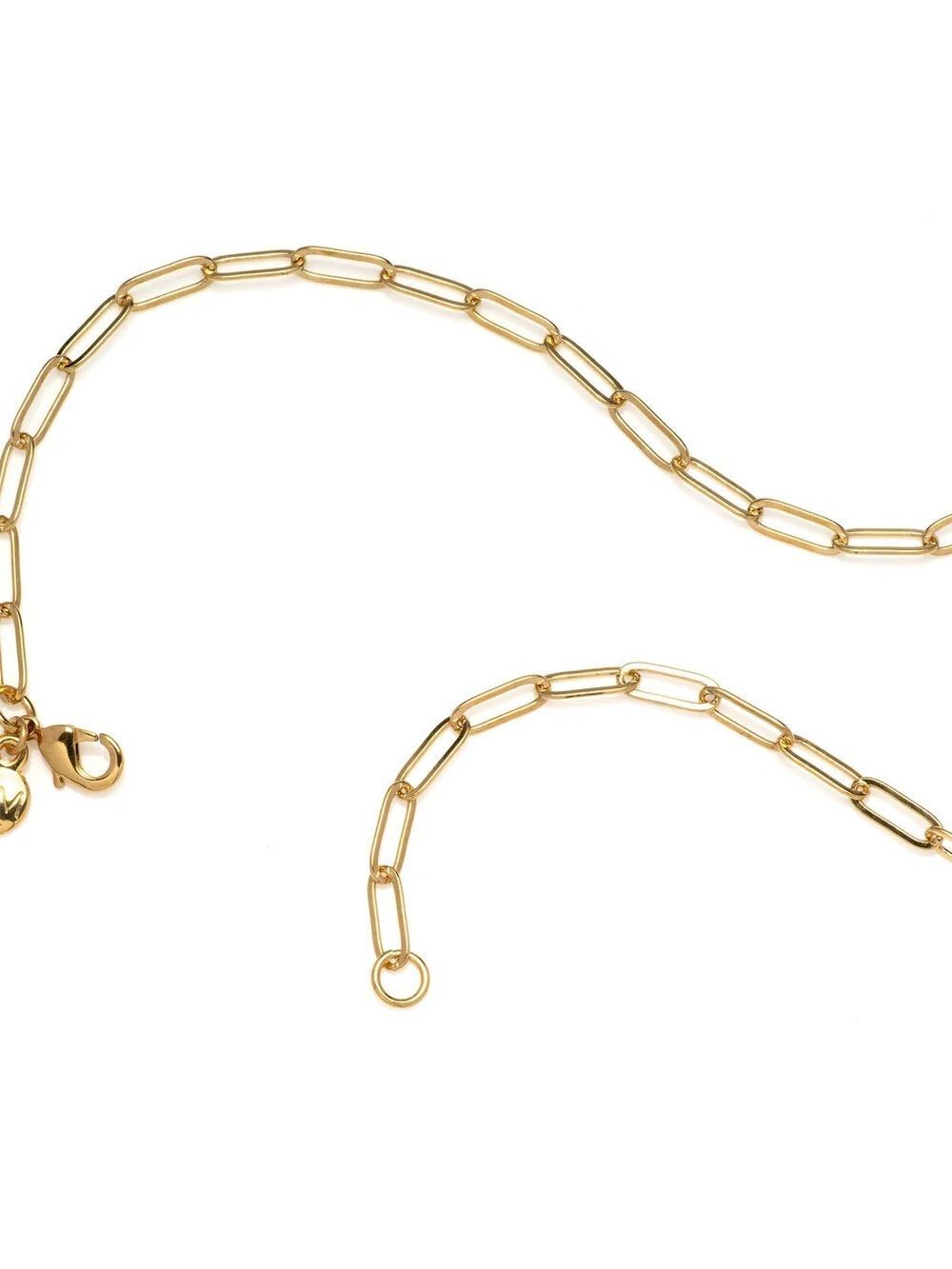 ‘A’ Mother of Pearl Initial Paperclip Necklace - Picture 6 of 8
